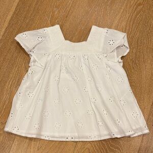 Zara Girl’s White Eyelet Top